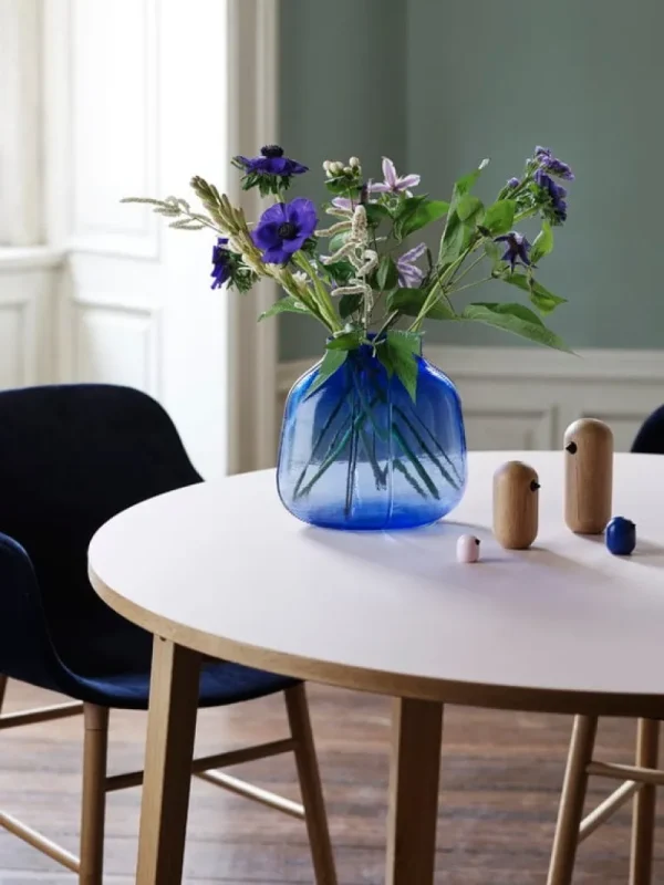 Normann Copenhagen Vasen-Step Vase, 23 cm, blau