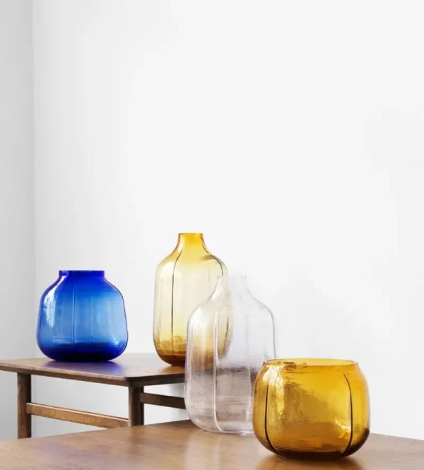 Normann Copenhagen Vasen-Step Vase, 23 cm, blau