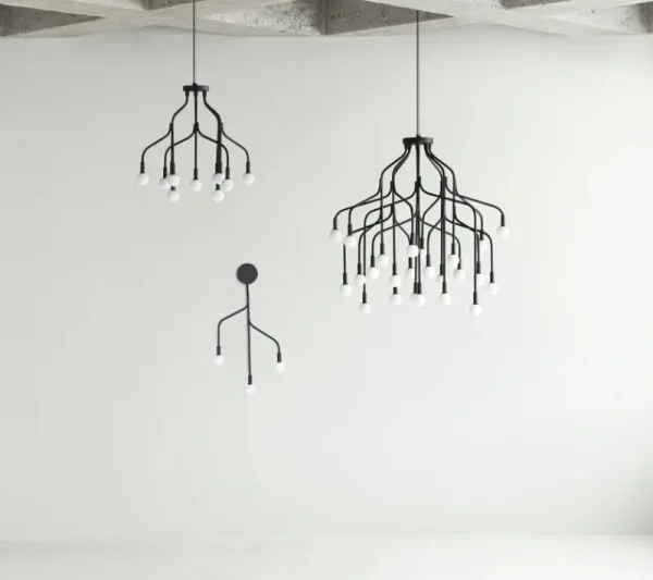 Nuura Deckenleuchten-Normann Copenhagen Vekst Pendelleuchte, klein, Schwarz