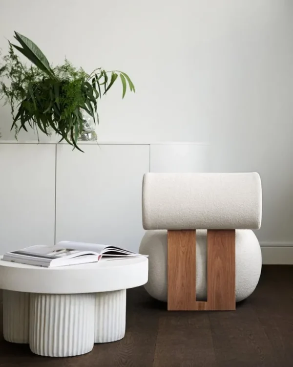 Audo Copenhagen Tische-NORR11 Gear Couchtisch, 37 x 70 cm, Kreideweiß