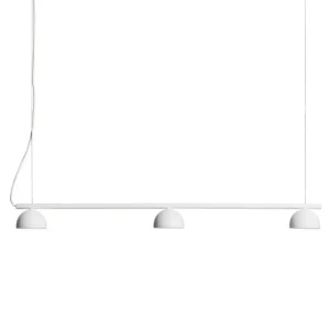 Tom Dixon Deckenleuchten-Northern Blush Rail 3 Pendelleuchte, Mattweiß