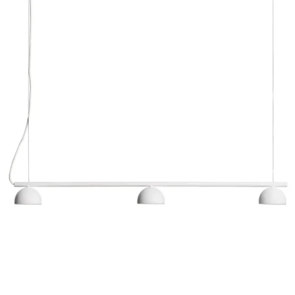 Tom Dixon Deckenleuchten-Northern Blush Rail 3 Pendelleuchte, Mattweiß