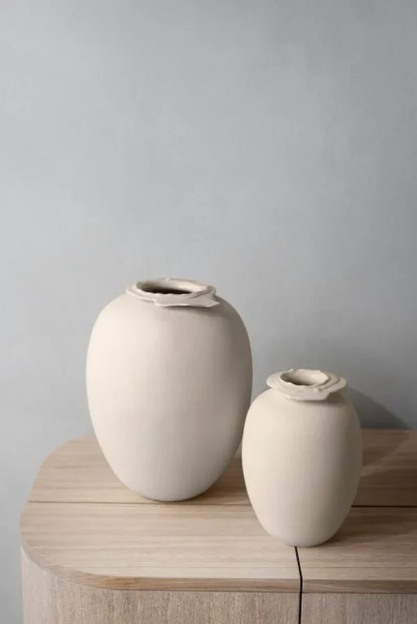 Artek Vasen-Northern Brim Vase, 28 cm, Beige