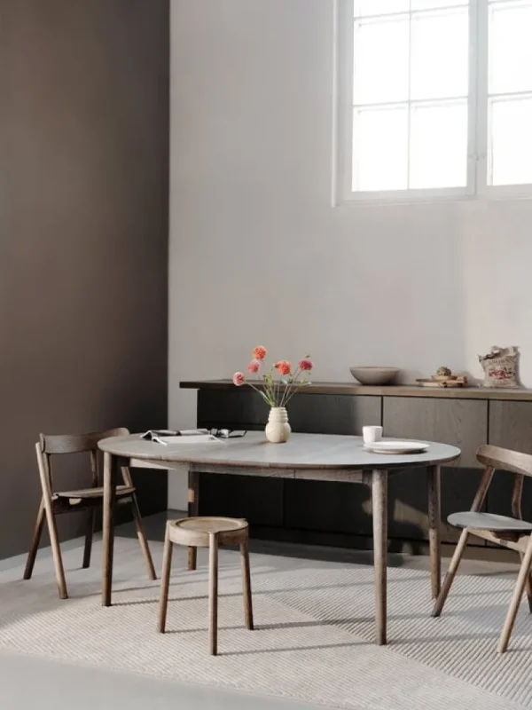 Audo Copenhagen Tische-Northern Expand Esstisch, 120 cm, ausziehbar, Eiche geräuchert