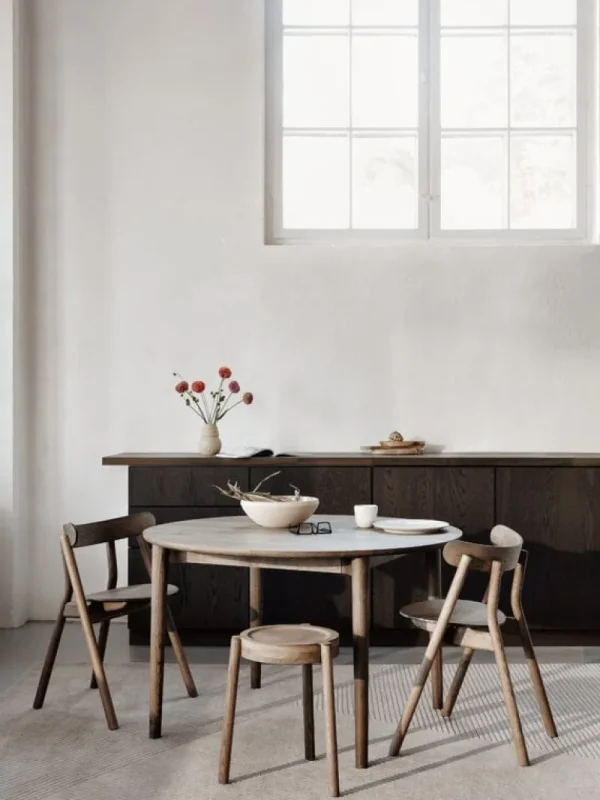 Audo Copenhagen Tische-Northern Expand Esstisch, 120 cm, ausziehbar, Eiche geräuchert