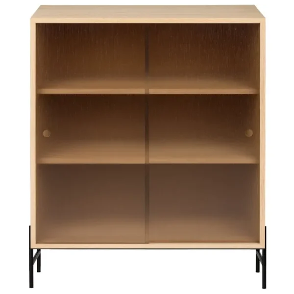 Audo Copenhagen Aufbewahrungsmöbel-Northern Hifive Vitrinenschrank, 75 cm, niedrig, hell geölte Eiche