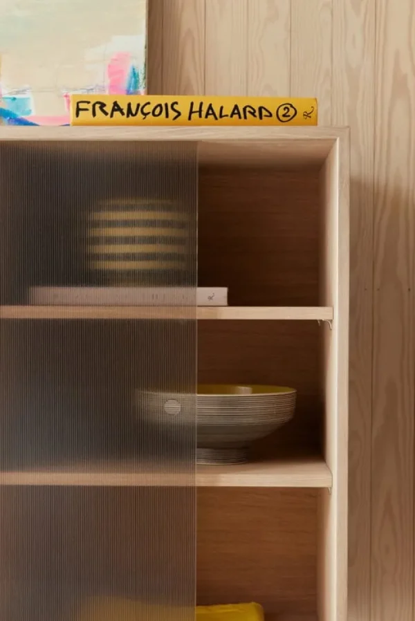 Audo Copenhagen Aufbewahrungsmöbel-Northern Hifive Vitrinenschrank, 75 cm, niedrig, hell geölte Eiche