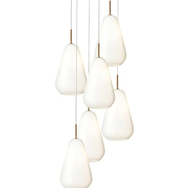 Muuto Deckenleuchten-Nuura Anoli 6 Pendelleuchte, opal