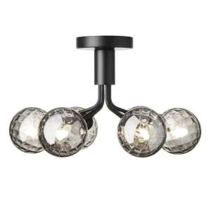 Normann Copenhagen Deckenleuchten-Nuura Apiales 6 Deckenleuchte, Satinschwarz - Rauchglas