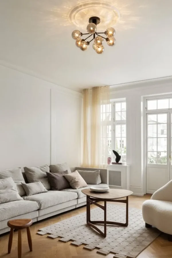 Normann Copenhagen Deckenleuchten-Nuura Apiales 9 Deckenleuchte, Satinschwarz - Rauchglas