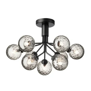 Normann Copenhagen Deckenleuchten-Nuura Apiales 9 Deckenleuchte, Satinschwarz - Rauchglas