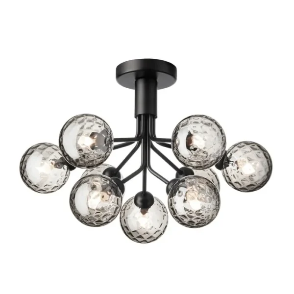 Normann Copenhagen Deckenleuchten-Nuura Apiales 9 Deckenleuchte, Satinschwarz - Rauchglas