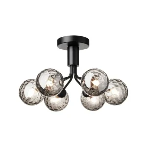 Normann Copenhagen Deckenleuchten-Nuura Apiales 6 Deckenleuchte, Satinschwarz - Rauchglas