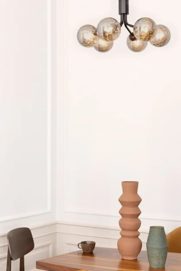 Normann Copenhagen Deckenleuchten-Nuura Apiales 6 Deckenleuchte, Satinschwarz - Rauchglas