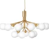 Normann Copenhagen Deckenleuchten-Nuura Apiales 18 Pendelleuchte, gebürstetes Messing/opalweiß