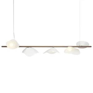 Astep Deckenleuchten-Nuura Florii 5 Linear Pendelleuchte, dunkles Bronze - weiß
