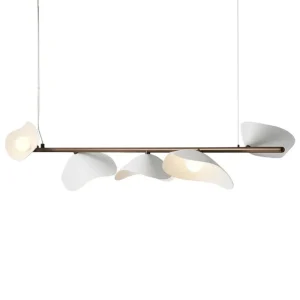Astep Deckenleuchten-Nuura Florii 5 Linear Pendelleuchte, dunkles Bronze - weiß