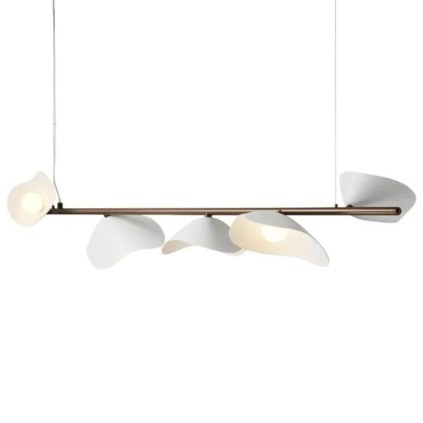 Astep Deckenleuchten-Nuura Florii 5 Linear Pendelleuchte, dunkles Bronze - weiß
