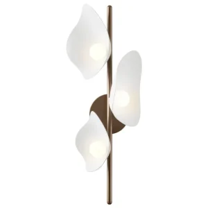 Michael Anastassiades Wandleuchten-Nuura Florii 3 Wandleuchte, dunkles Bronze - weiß