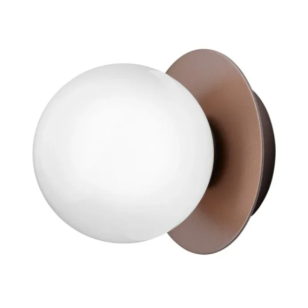 Muuto Wandleuchten | Deckenleuchten-Nuura Liila 1 Wand-/Deckenleuchte, klein, dunkles Bronze - Opal