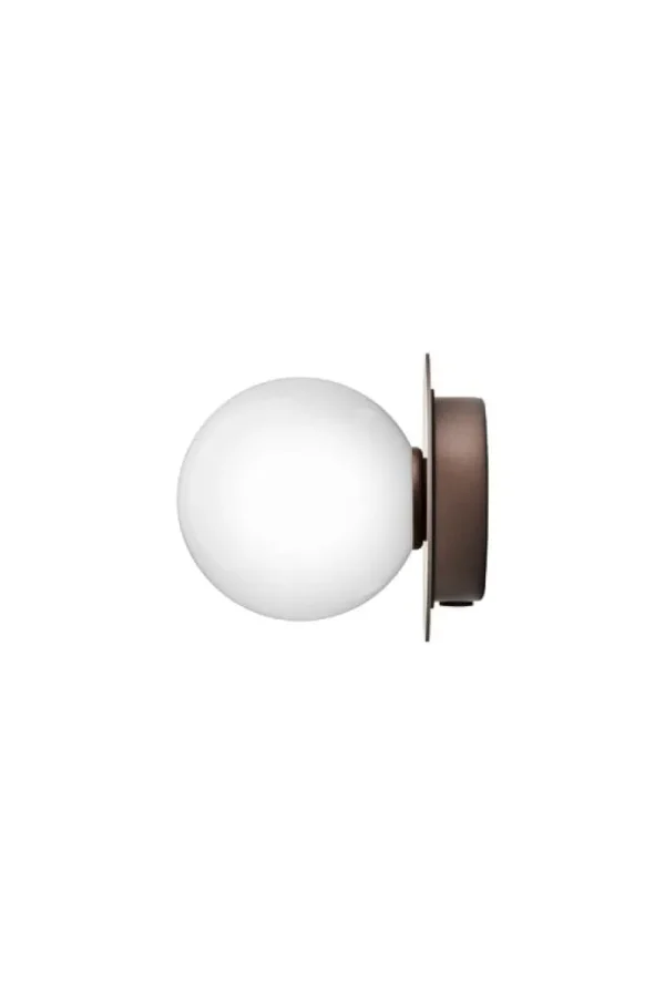 Muuto Wandleuchten | Deckenleuchten-Nuura Liila 1 Wand-/Deckenleuchte, klein, dunkles Bronze - Opal