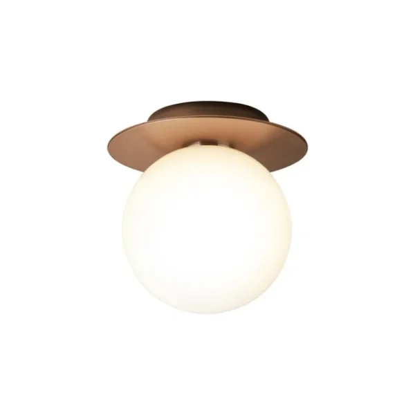 Nuura Wandleuchten | Deckenleuchten-Liila 1 Wand-/Deckenleuchte, mittelgroß, Dunkelbronze - Opalweiß