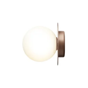 Nuura Wandleuchten | Deckenleuchten-Liila 1 Wand-/Deckenleuchte, mittelgroß, Dunkelbronze - Opalweiß