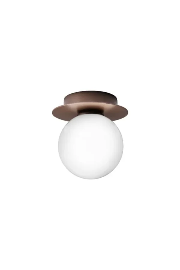 Muuto Wandleuchten | Deckenleuchten-Nuura Liila 1 Wand-/Deckenleuchte, klein, dunkles Bronze - Opal