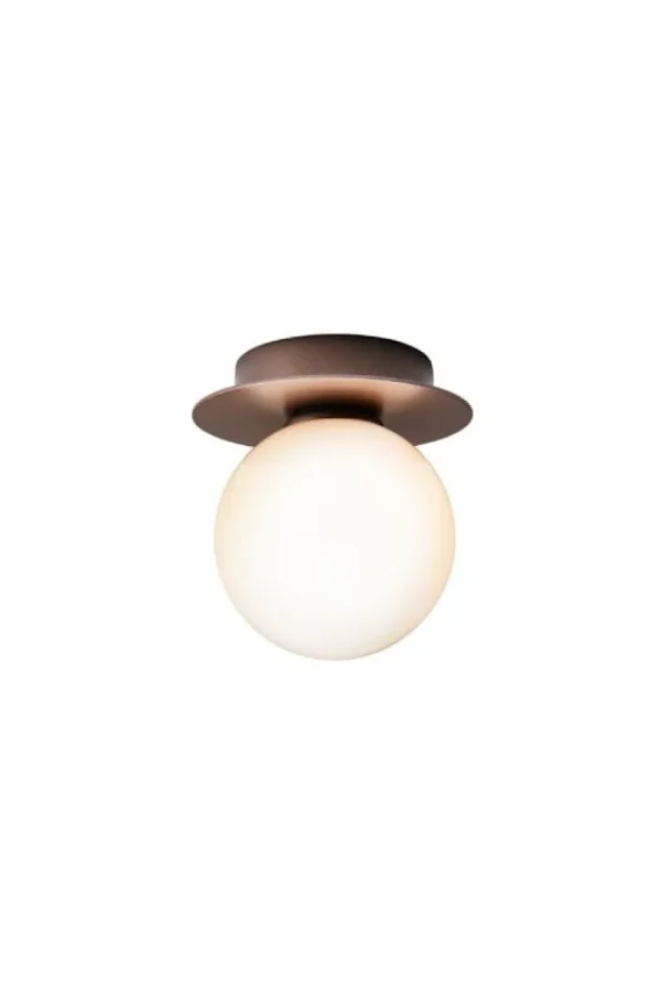 Muuto Wandleuchten | Deckenleuchten-Nuura Liila 1 Wand-/Deckenleuchte, klein, dunkles Bronze - Opal