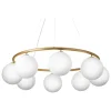 Nuura Deckenleuchten-Miira 8 Circular Pendelleuchte, Messing – Opalweiß