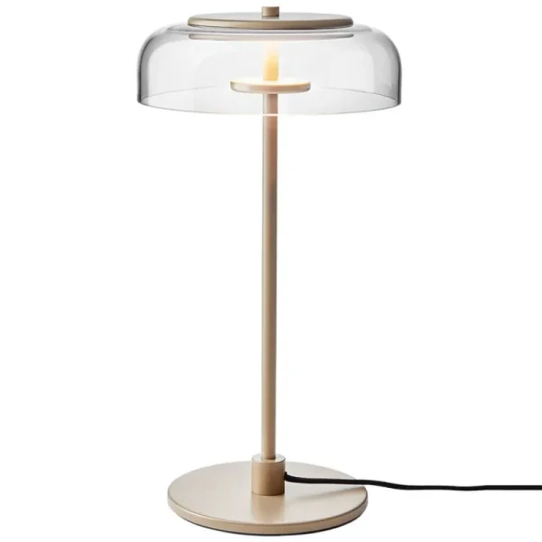 Louis Poulsen Tischlampen-Nuura Tischleuchte Blossi, Nordic Gold – klar