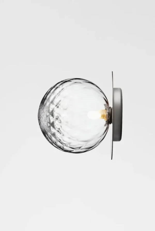 Anglepoise Wandleuchten | Deckenleuchten-Nuura Wand-/Deckenleuchte Liila 1, groß, silberfarben – klar