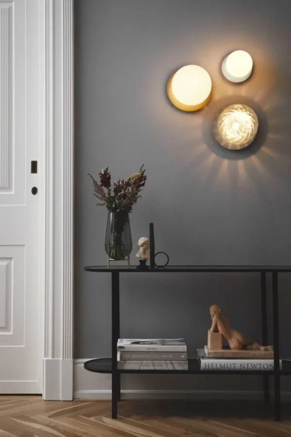 Anglepoise Wandleuchten | Deckenleuchten-Nuura Wand-/Deckenleuchte Liila 1, groß, silberfarben – klar