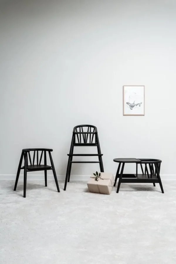 Kinder Oaklings Möbel Für Das Kinderzimmer^Storm Kinderstuhl, schwarz gebeizte Eiche