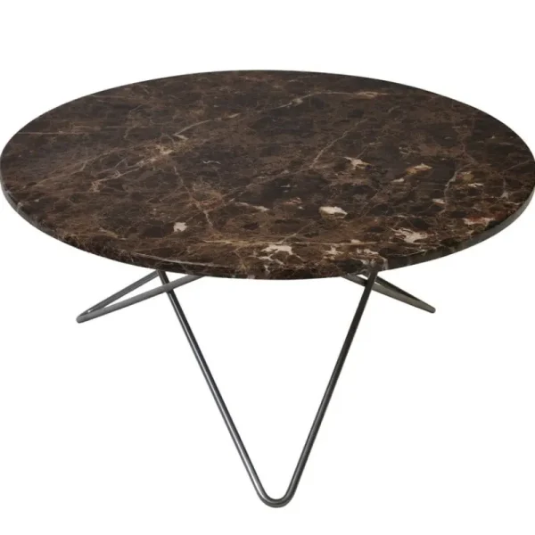 Audo Copenhagen Tische-OX Denmarq O Tisch, schwarz – brauner Marmor