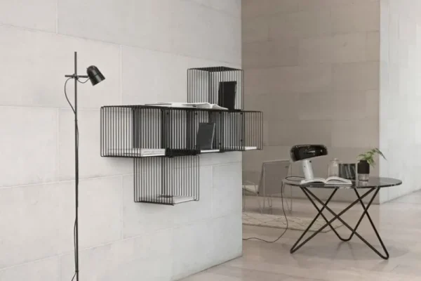 ferm LIVING Tische-OX Denmarq O Tisch, schwarz – schwarzer Marmor