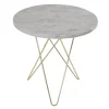 Audo Copenhagen Tische-OX Denmarq Tall Mini O Tisch, Messing – weißer Marmor
