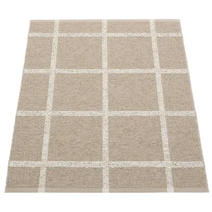 Pappelina Outdoor-textilien^Ada Teppich 70 x 100 cm, dunkles Leinenbeige – Steingrau Metalli