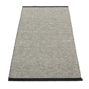 Pappelina Outdoor-textilien^Effi Teppich, 85 x 160 cm, schwarz - warmes Grau - Vanilla