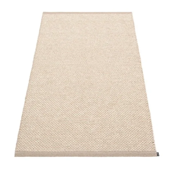 Pappelina Outdoor-textilien^Effi Teppich, 85 x 160 cm, schlammgrau - beige - Vanilla