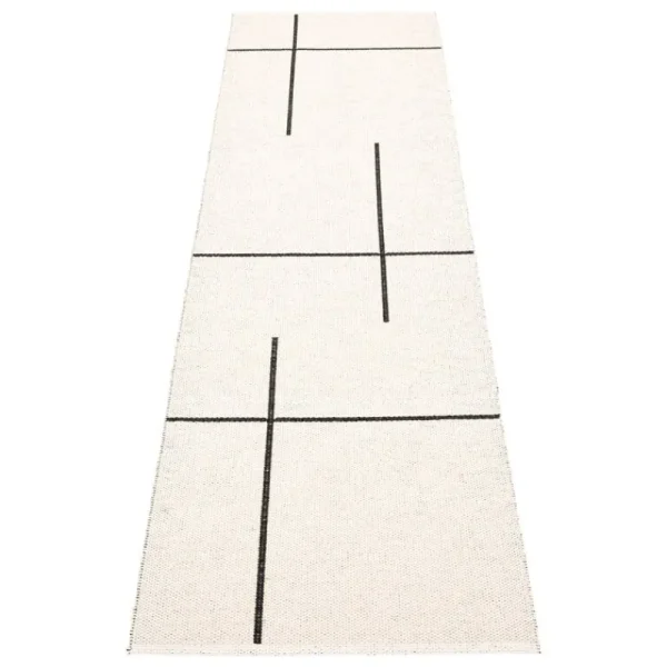 Pappelina Outdoor-textilien | Teppiche Und Läufer^Fred Teppich, 70 x 270 cm, Schwarz – Vanille