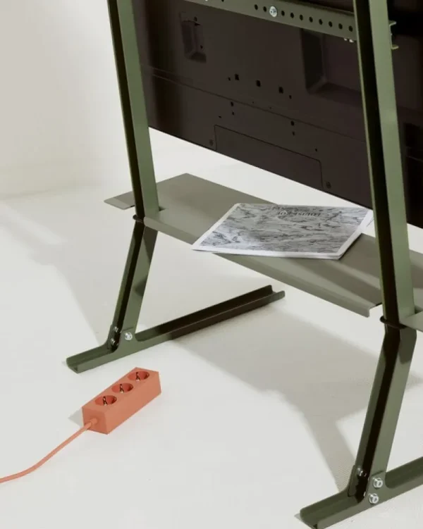 Pedestal Aufbewahrungsmöbel-Bendy Tall TV-Ständer, Moosgrün
