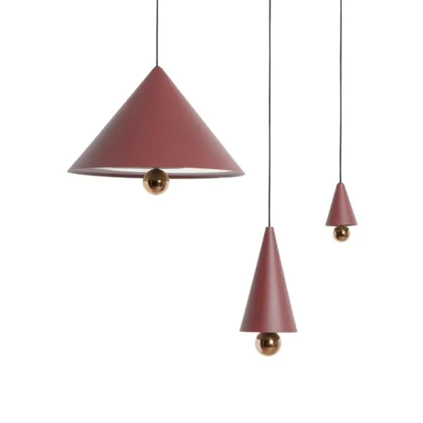 Tala Deckenleuchten-Petite Friture Cherry LED-Pendelleuchte, Mini XS, Braun/Rot