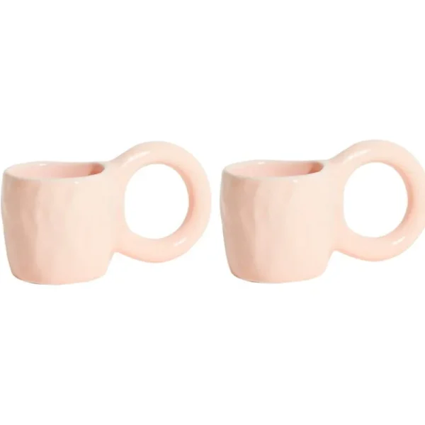 Petite Friture Geschirr^Donut Espressotasse, 2 Stück, Bubble Gum