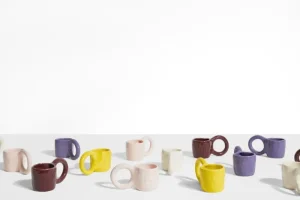 Petite Friture Geschirr^Donut Espressotasse, 2 Stück, Bubble Gum