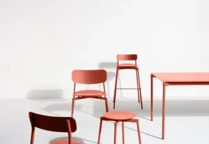 Petite Friture Terrassenmöbel | Tische^Fromme Esstisch, 90 x 180 cm, Coral