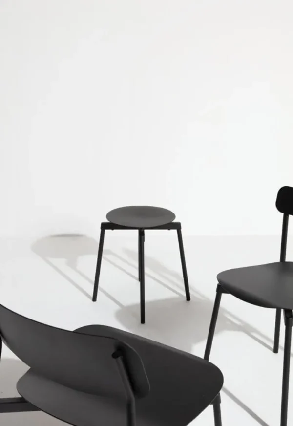 Petite Friture Terrassenmöbel | Sitzgelegenheiten^Fromme Hocker, Schwarz