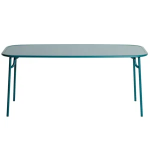 Petite Friture Terrassenmöbel | Tische^Week-end Tisch, 85 x 180 cm, Ozeanblau