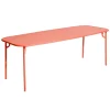 Petite Friture Terrassenmöbel | Tische^Week-end Tisch, 85 x 220 cm, Koralle