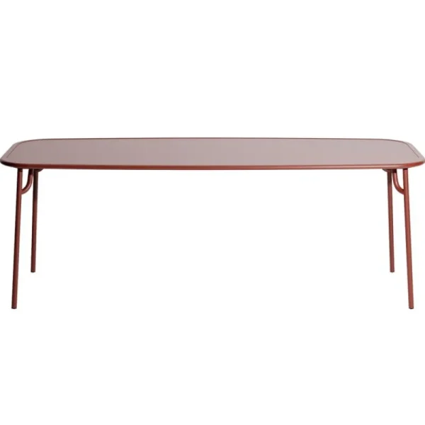 Petite Friture Terrassenmöbel | Tische^Week-End Tisch, 85 x 220 cm, Braunrot